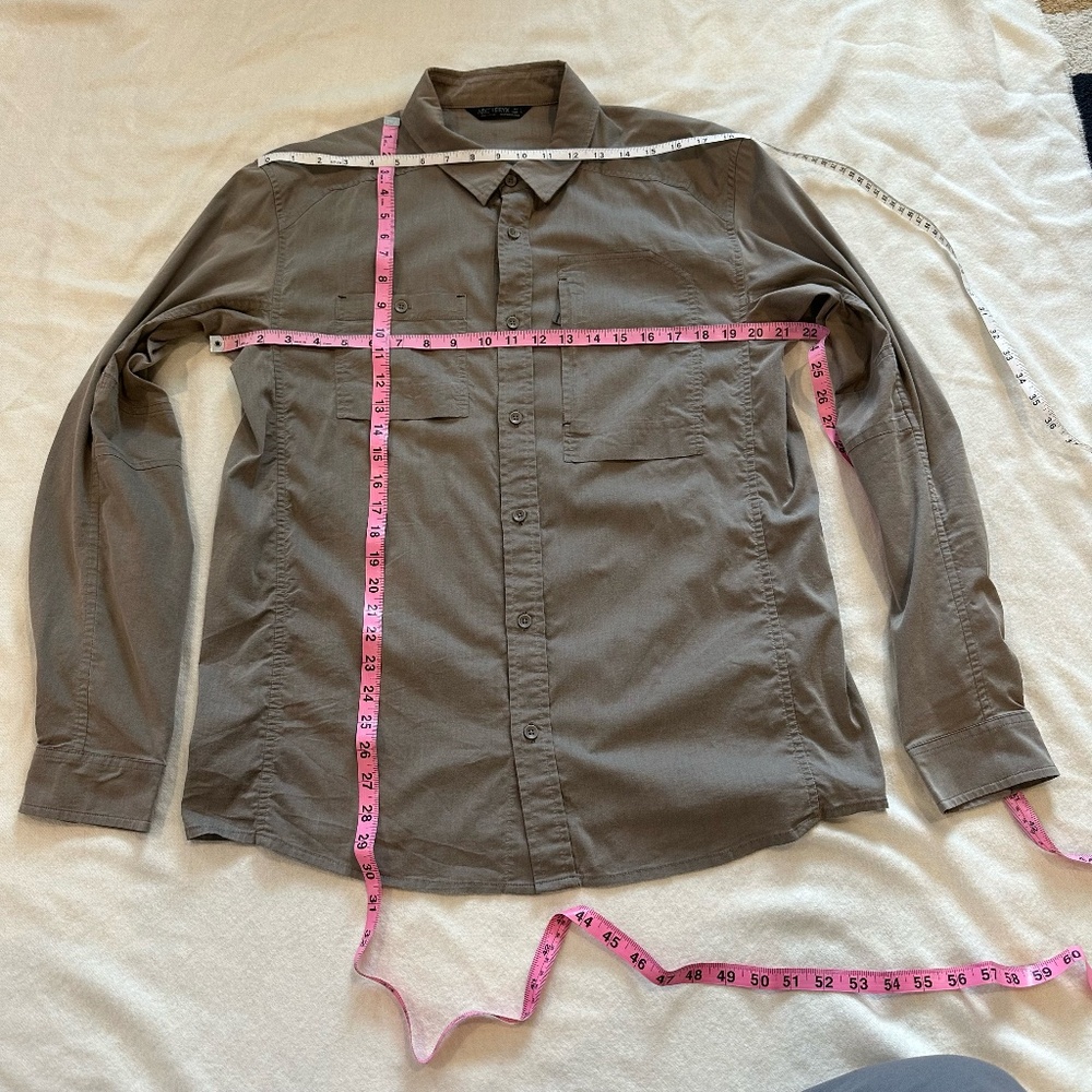 Arc'teryx size L light grey or taupe long sleeve shirt